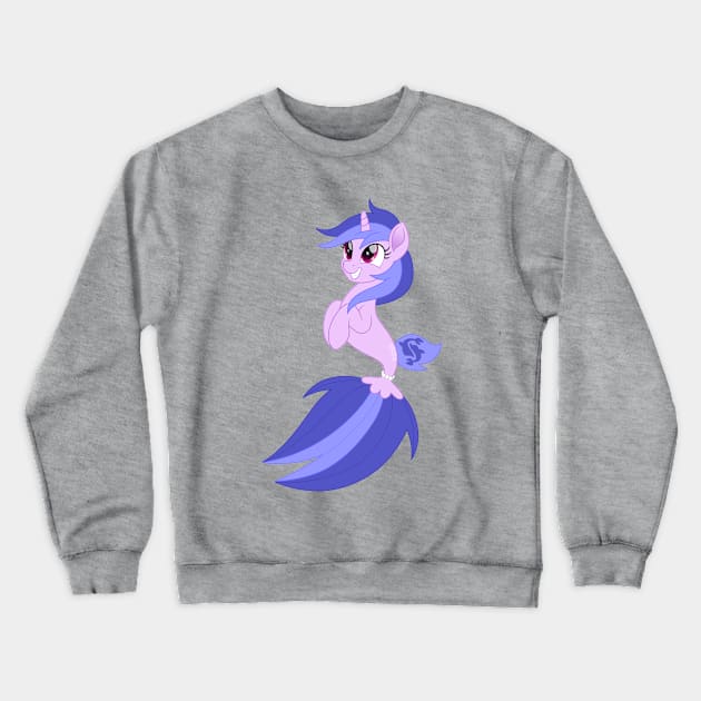 Sea Swirl seapony Crewneck Sweatshirt by CloudyGlow